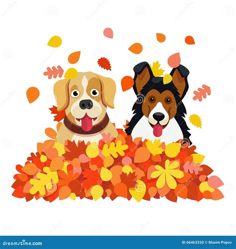 fall dog clipart